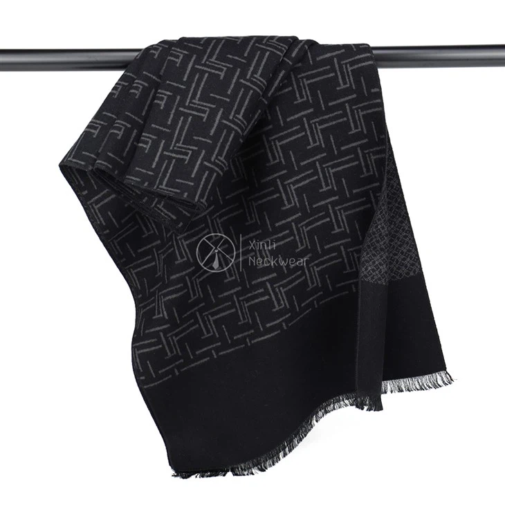 Mens Silk Wool Scarf