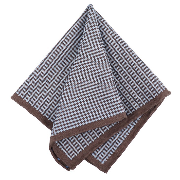 Brown Polka Dot Pocket Square